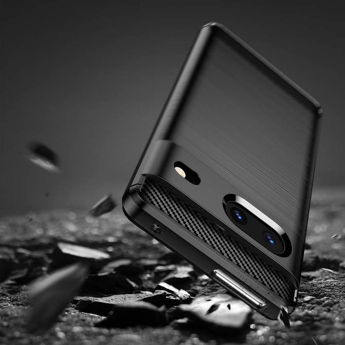 Funda flexible Carbon Case para Google Pixel 7 negra