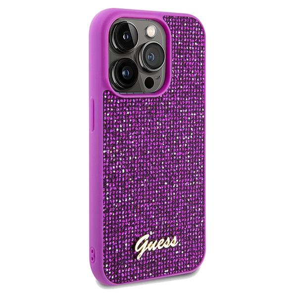 Etui Guess GUHCP14XPMSDGSF iPhone 14 Pro Max 6.7" fuksja/fuschia hardcase Disco Metal Script Case
