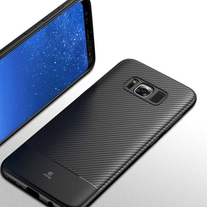 Coque Crong Prestige Carbon Cover Samsung Galaxy S8 noir