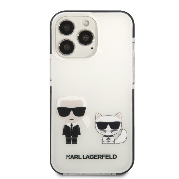 Hülle Karl Lagerfeld Klhcp13ltpekcw iPhone 13 Pro / 13 6.1" Hardcase Weiß/Weiß Karl&amp;choupette Case