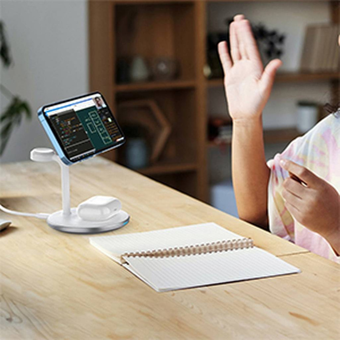 Choetech T585-F inductive 3-in-1 charging station iPhone 12/13, AirPods Pro, Apple Watch white