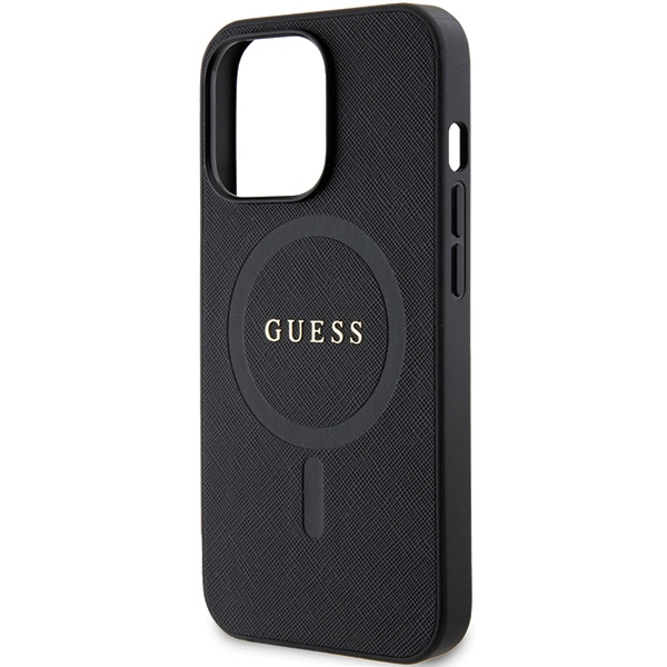 Guess GUHMP13LPSAHMCK iPhone 13 Pro / 13 6.1" black/black hardcase Saffiano MagSafe
