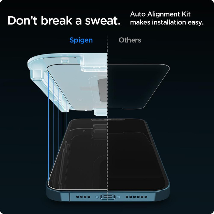 SPIGEN iPhone 12 Pro Max Glas.tr "ez Fit" 2er-Pack