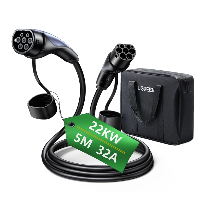 Ugreen EV708 Elektroauto-Ladekabel 32A 22kW 5m IP55 - Schwarz