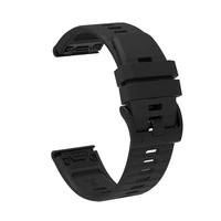 Garmin Fenix 3/5X/6X/7X Pro Silicone Strap - Black