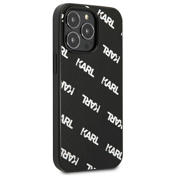 Hülle KARL LAGERFELD Apple iPhone 13 13 Pro Allover Schwarz Hartcase