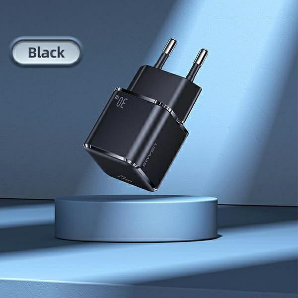 USAMS Network Charging. USB-C T45 30W PD3.0 +QC3.0 Fast Charging +cable U63 USB-C/Lightning black/black UXTZH01 (USAMS-UX)