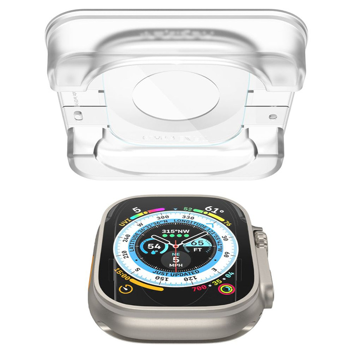 Vetro temperato Spigen GLAS.TR "EZ FIT" cONFEZIONE DA 2 Apple Watch ULTRA (49 MM) TRASPARENTE