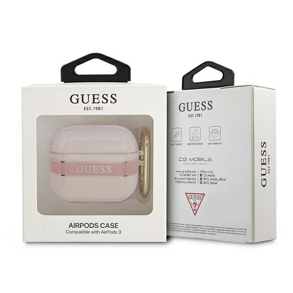 Case GUESS Apple AirPods 3 Cover Strap Collection Pink Case
