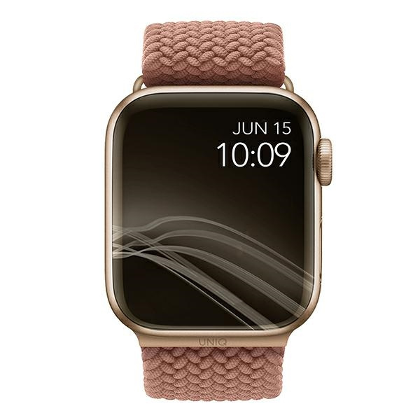 Uniq řemínek Aspen Apple Watch 44/42 / 45 mm Splétané růžové / grapefruitově růžové
