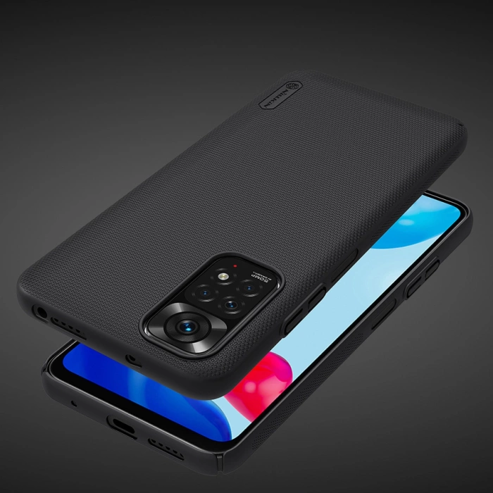 Nillkin Super Frosted Shield wytrzymałe etui pokrowiec Xiaomi Redmi Note 11T 5G / Note 11S 5G / Note 11 5G (China) / Poco M4 Pro 5G czarny