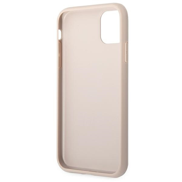 Case Guess GUHCN61G4GFPI iPhone 11 6.1" pink/pink hard case 4G Metal Gold Logo