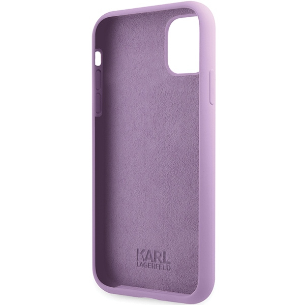 Karl Lagerfeld KLHCN61SKSVGU iPhone 11 / Xr 6.1" púrpura/morado durocase Silicona Signature