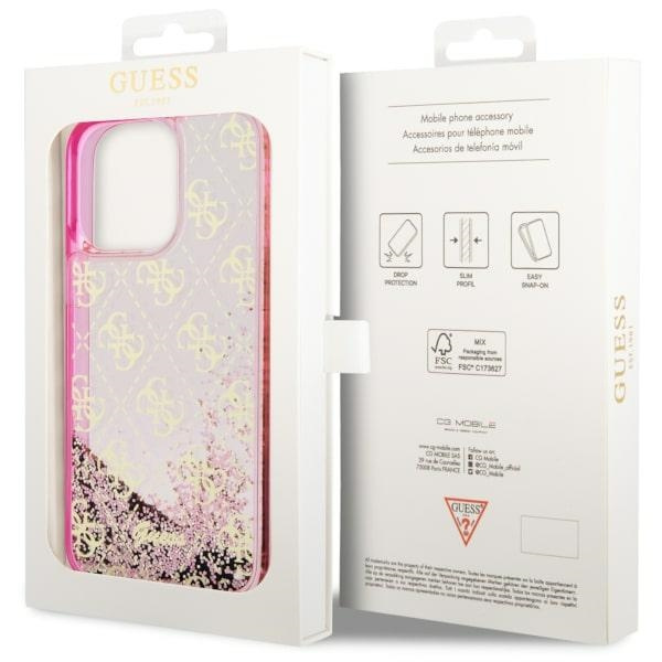 Funda Guess GUHCP14LLC4PSGP iPhone 14 Pro 6.1" rosa/rosa durocase Liquid Glitter 4G Transculent Case