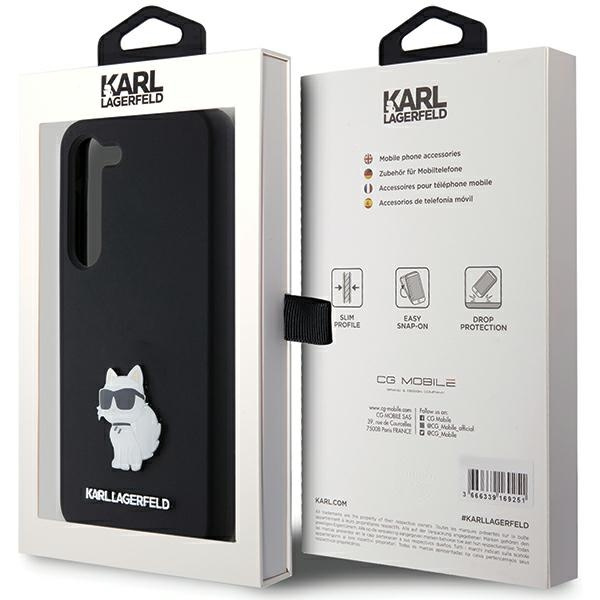 Etui Karl Lagerfeld KLHCS23SSMHCNPK Galaxy S23 S911 czarny/black hardcase Silicone Choupette Metal Pin