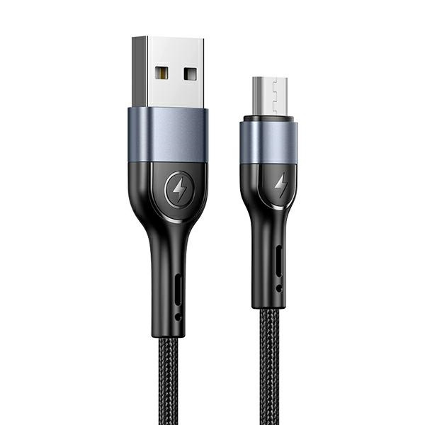 Cable Braided USAMS Micro USB U55 2A 1m SJ450USB01 US-SJ450 Black