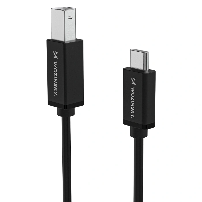 Kabel Wozinsky WKDDY2S USB-B - USB-C 2m - czarny