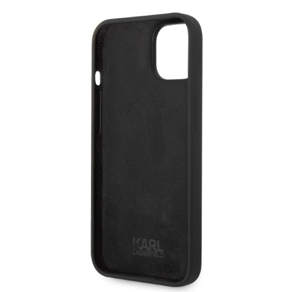 Hülle Karl Lagerfeld iPhone 14 Plus 6.7" hartcase schwarz/schwarz Silikon Ikonik