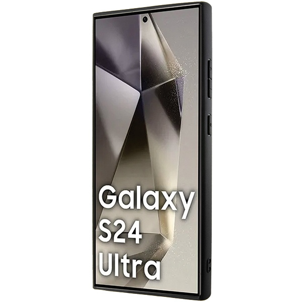 Case BMW BMHCS24L23RCGPK Samsung Galaxy S24 Ultra S928 black/black hardcase Signature Leather Crossing Lines Pattern Case