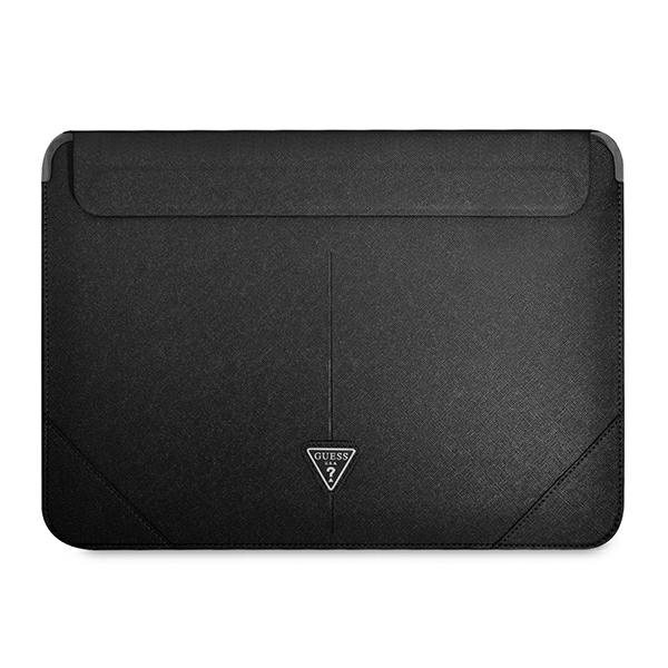 Guess Sleeve GUCS14PSATLK 13/14" black /black Saffiano Triangle Logo