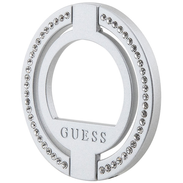 Guess MagSafe Anillo soporte GUMRSALDGS plata/plata Rhinestone