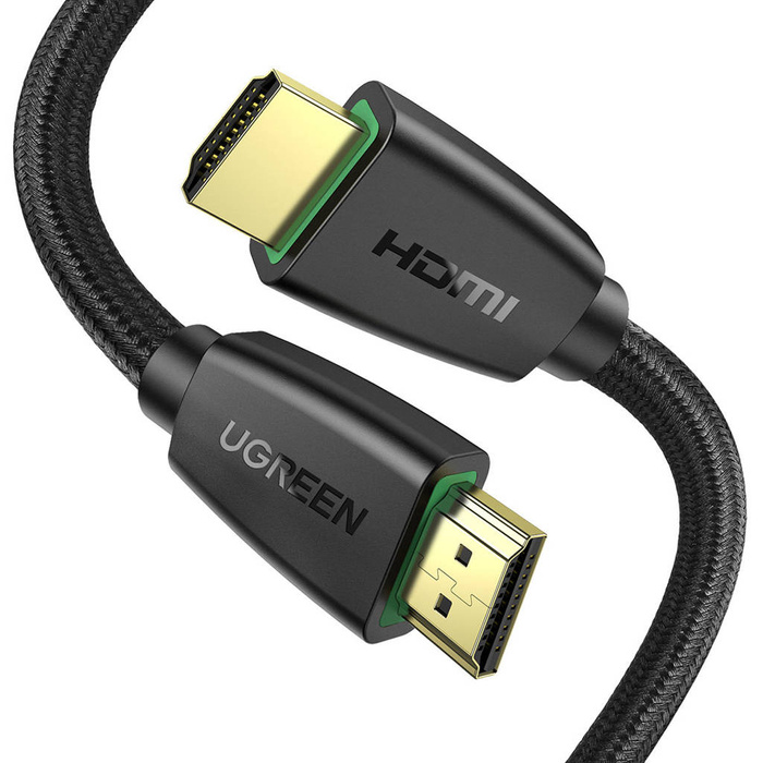 Ugreen câble fort HDMI 2.0 câble tressé en nylon 4K 60 Hz 3D 18 Gbps HDR ARC Ethernet (HEC) 48 bits 1,5 m noir (HD118 40409)