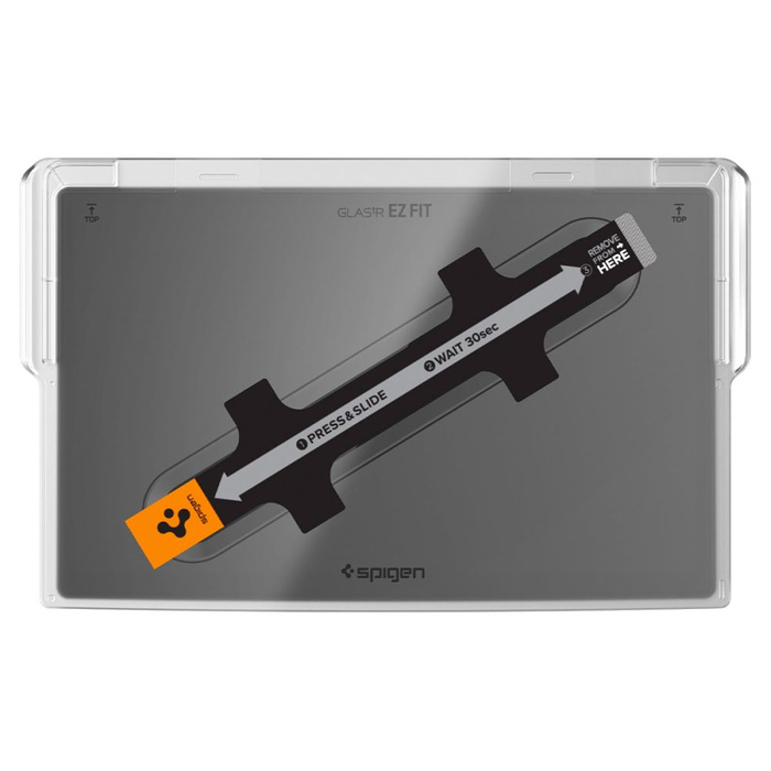 Tempered Glass Spigen GLASS FC "EZ FIT" TESLA MODEL X 2022 / MODEL S 2021 BLACK