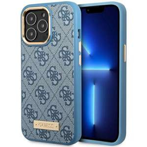 Guess GUHMP14XU4GPRB iPhone 14 Pro Max 6.7" bleu/bleu dur case 4G Logo Plate MagSafe