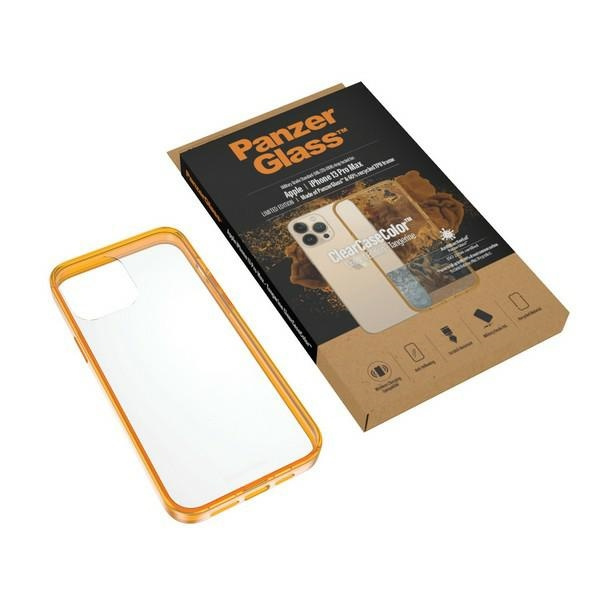 PanzerGlass ClearCase iPhone 13 Pro Max 6.7" Antibakteriell Militärische Qualität Tangerine 0343
