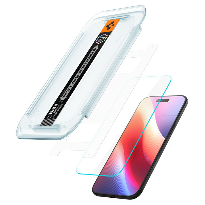 Vidrio Templado Spigen IPhone 17 AIR GLAS.TR "EZ FIT" 2-PACK TRANSPARENTE