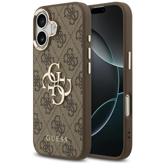 Etui Guess 4G Big 4G Classic Logo do     iPhone 17 brązowy złoty