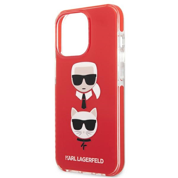 Case KARL LAGERFELD Apple iPhone 13 13 Pro Karl&Choupette Head Red Hardcase