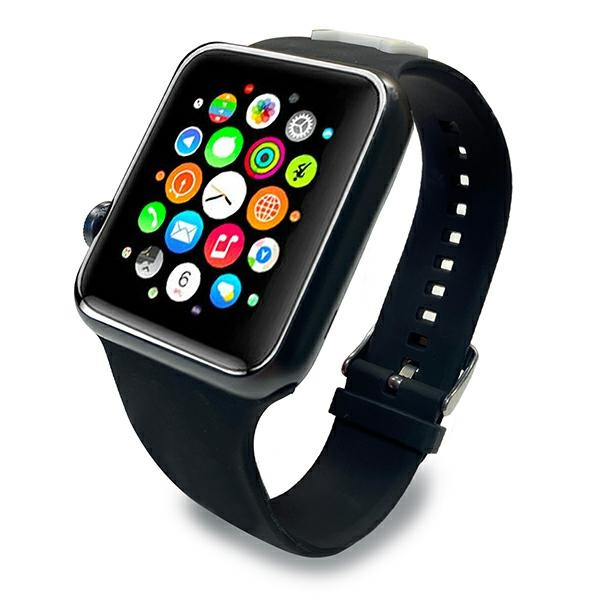 Karl Lagerfeld KLAWLSLCK Apple Watch Armband 42/44 / 45mm schwarz / schwarzes Armband Silikon Choupette Heads