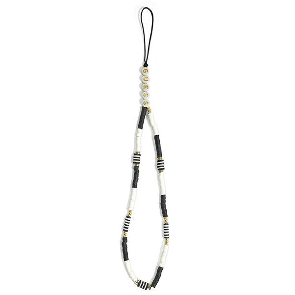Guess Anhänger GUSTBCKH Phone Strap Heishi Beads schwarz-weiß/schwarz-weiß