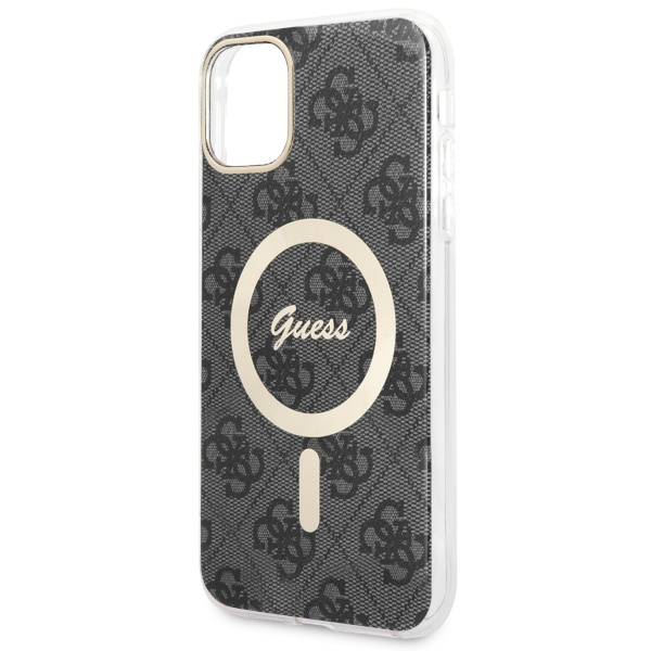 Coque Guess GUHMN61H4STK iPhone 11 6.1" noir/noircase 4G MagSafe Case