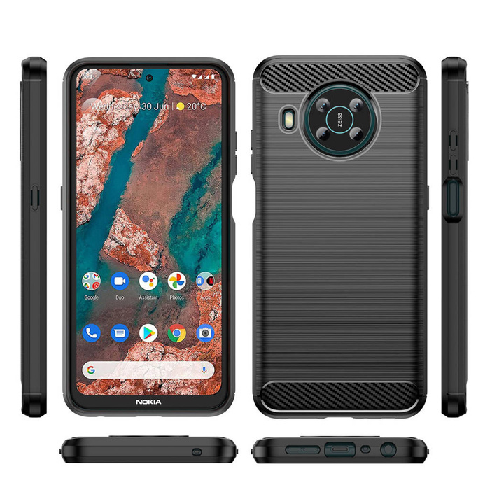Karbon Case flexibilní pouzdro kryt Nokia X100 černý