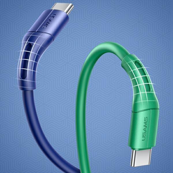 USAMS U68 USB-C 2A Schnellladekabel 1m blau/blau SJ501USB03 (US-SJ501)