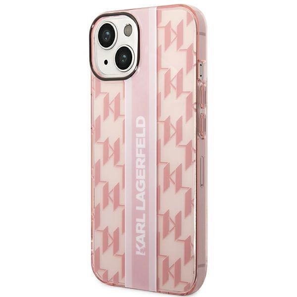 Karl Lagerfeld KLHCP14MHKLSPCP iPhone 14 Plus 6.7" hartcase rosa/rosa Mono Vertikaler Streifen