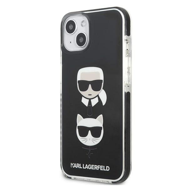 Case KARL LAGERFELD Apple iPhone 13 Karl&amp;Choupette Head Black Hardcase