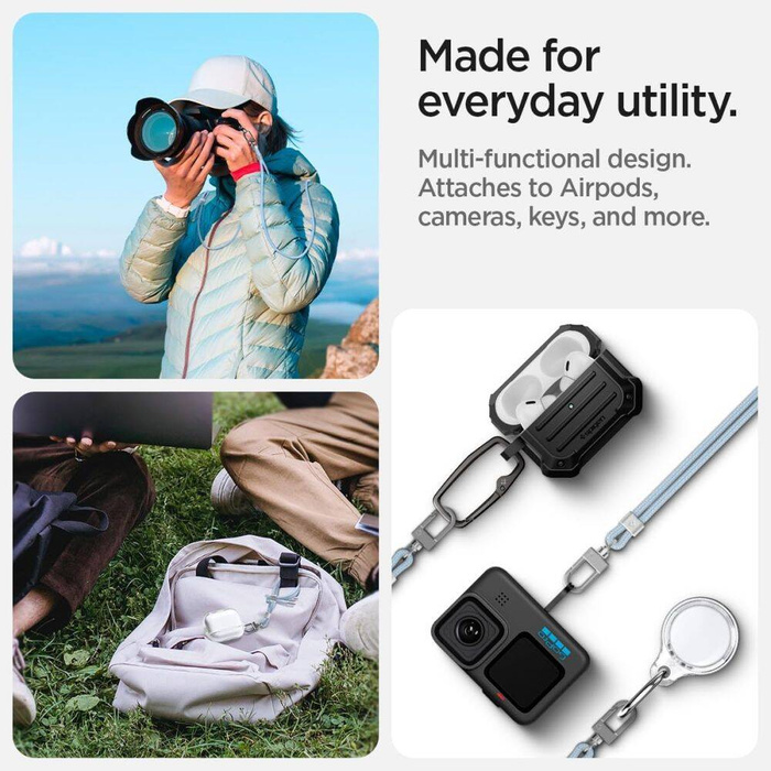 Spigen LANYARD UNIVERSAL STRAP SET CROSSBODY &amp; WRIST MUTE BLUE