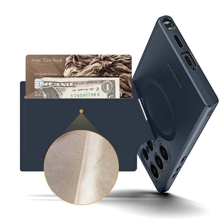 Custodia Dux Ducis Rafi ll Mag per Samsung Galaxy S24 Ultra - blu