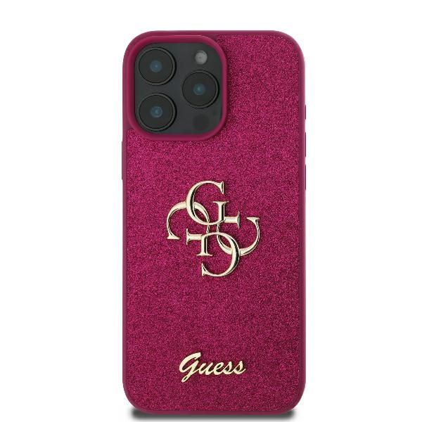 Etui Guess iPhone 16 Pro Max 6.9" fioletowy/lpurple hardcase Fixed Glitter Big 4G