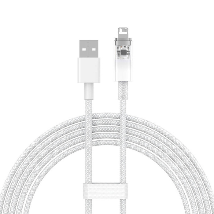 Baseus Explorer Series Kabel USB - Lightning 2,4A 2 m weiß (CATS010102)