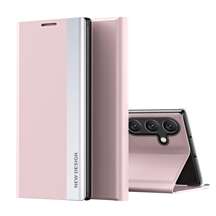 Sleep Case Pro für Samsung Galaxy S25 Edge mit Klappdeckel und Ständer - Rosa
