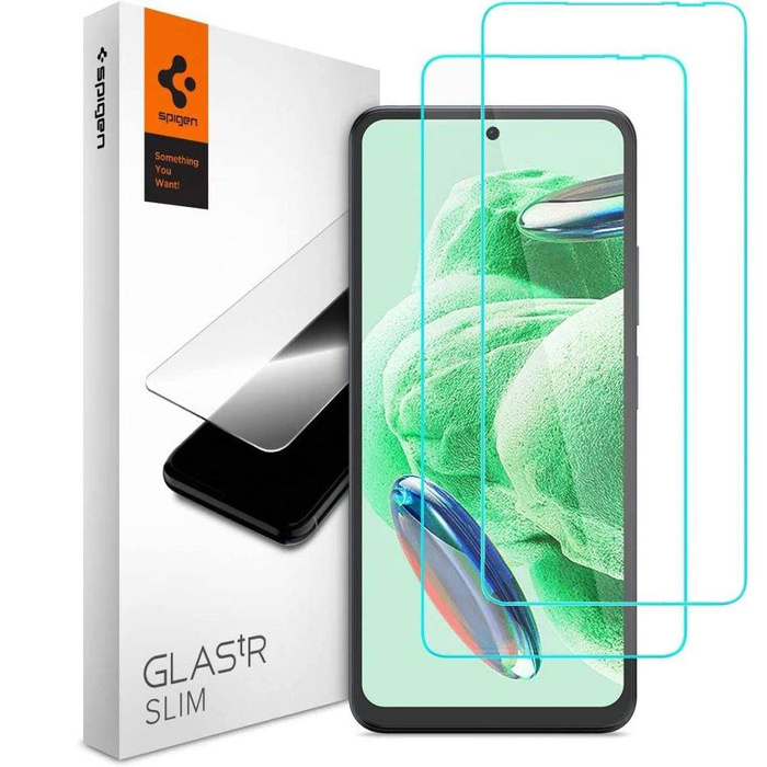 Tempered Glass Spigen Glas.tr Slim 2er-Pack Xiaomi Redmi Note 12 5G / Poco X5 5G Klar
