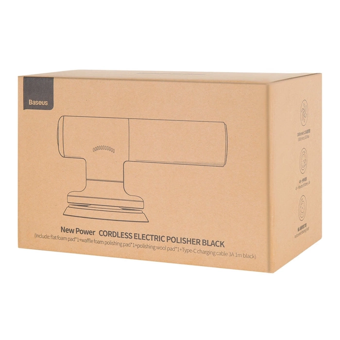 [APRÈS RETOUR] Machine à polir électrique sans fil Baseus 30W 4000mAh noir (CRDLQ-B01)