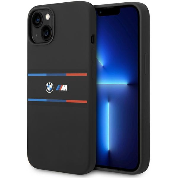 Coque Bmw Bmhcp15s22sdtk IPhone 15 / 14 / 13 6.1" Noir/noir Hardcase M Silicone Tricolor Lines Case