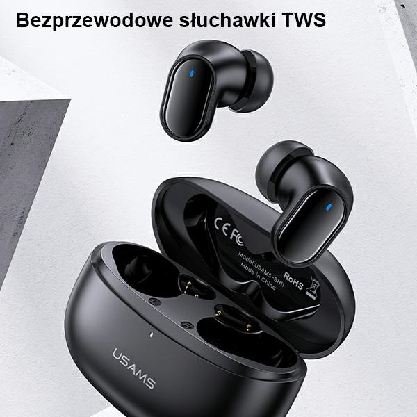 USAMS Kopfhörer Bluetooth 5.1 TWS BH Serie kabellos weiß/weiß BHUBH02