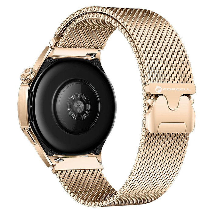 Pasek do Samsung Galaxy Watch Forcell F-Design FS10 magnetyczny stal 22 mm złoty