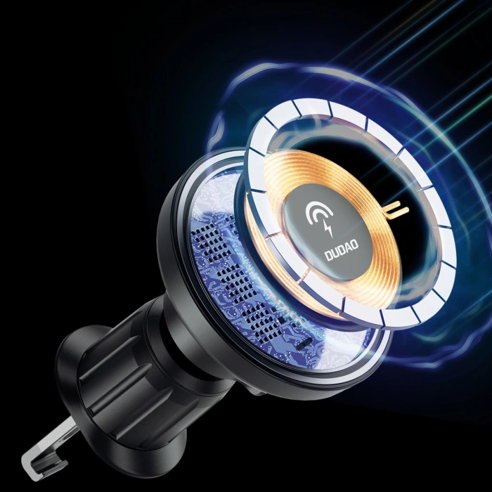 Dudao F12MAX+ magnetický držák kokpitu s indukční nabíječkou MagSafe - černý